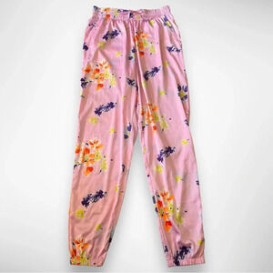 SAVAGE X FENTY Women's Pink Satin Floral Pajama Pants Size XS‎ | EUC